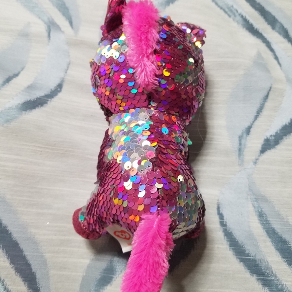 Ty Flippables™ Sparkle Pink Sequin Unicorn, Regula - Picture 10 of 11